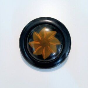 Antique Bakelite Coat Button Pin 1920s